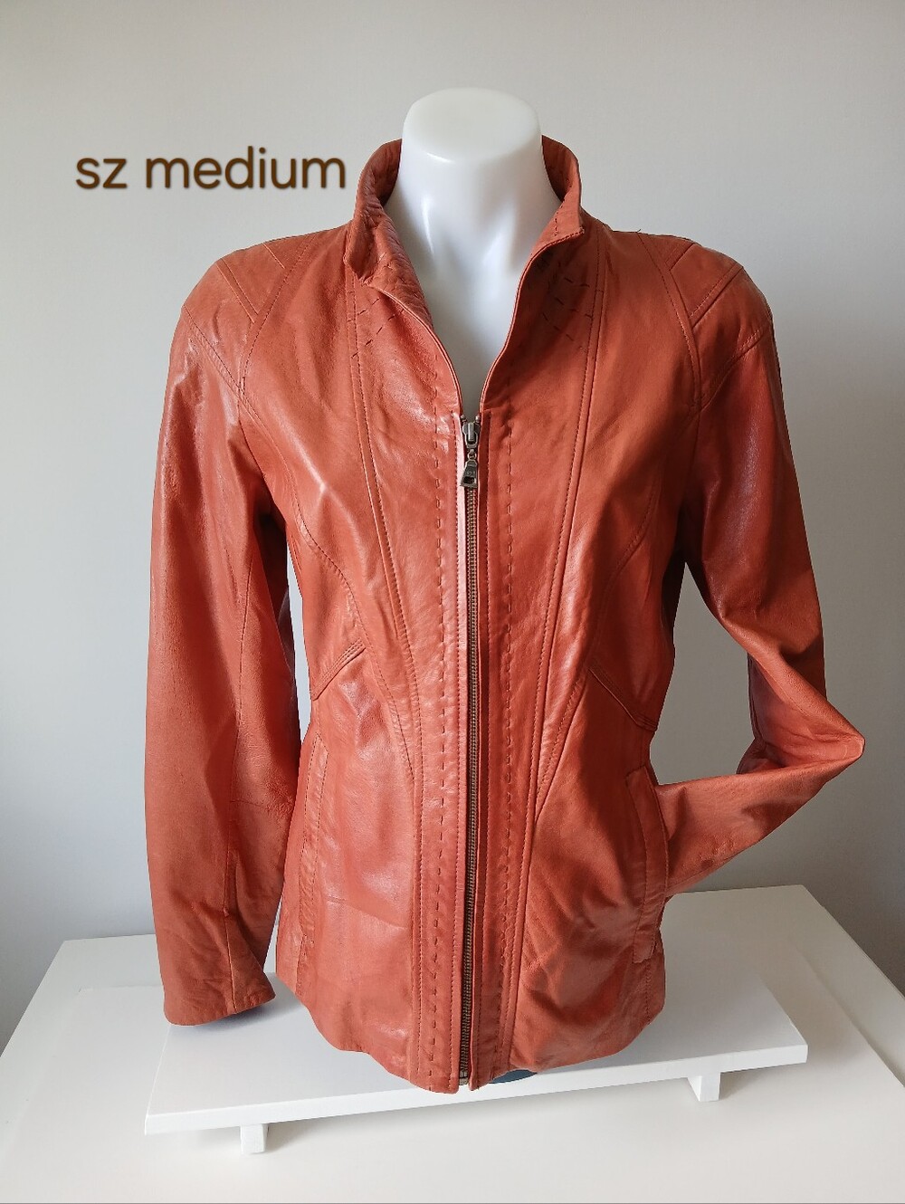 Danier Soft Leather Terracotta Women's size Medium Fully Lined Zipper Front